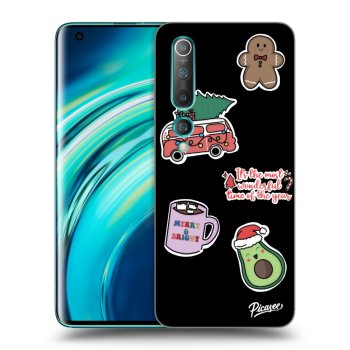 Picasee Xiaomi Mi 10 Hülle - Schwarzes Silikon - Christmas Stickers