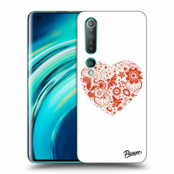 Picasee Xiaomi Mi 10 Hülle - Schwarzes Silikon - Big heart