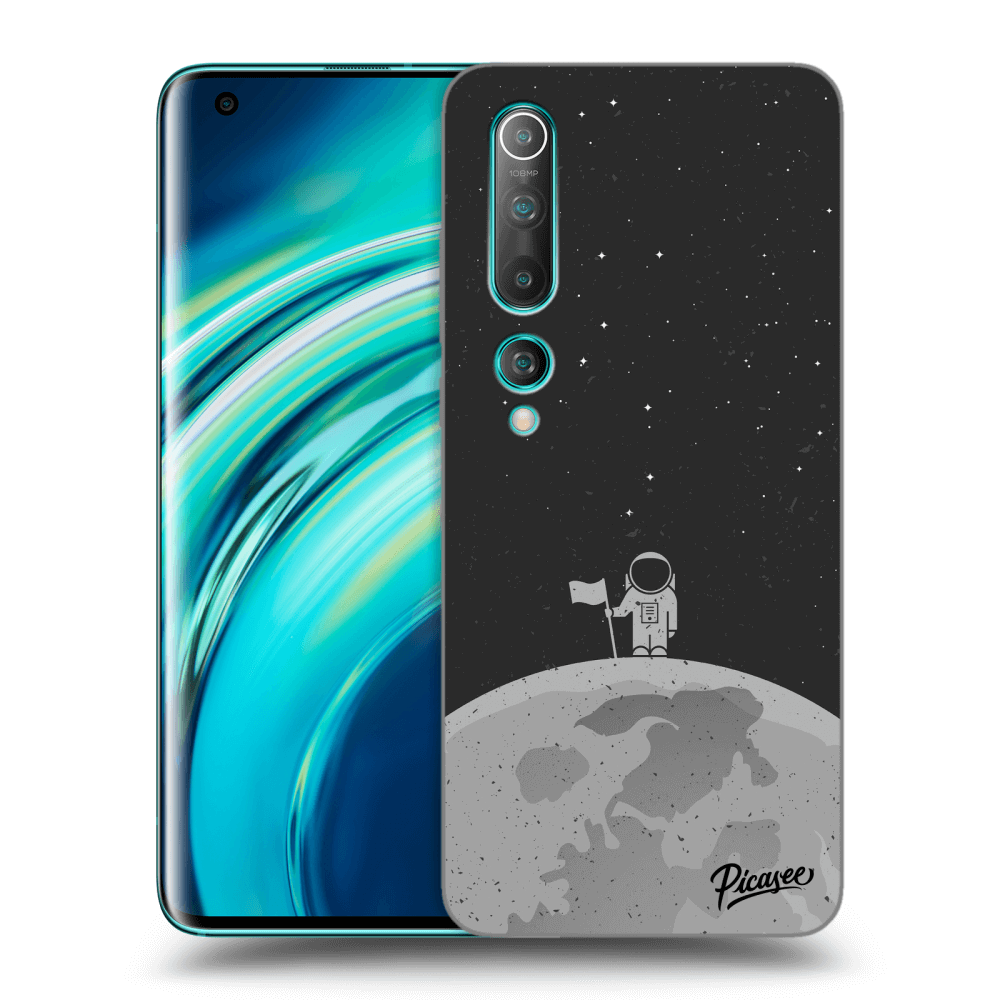 Picasee Xiaomi Mi 10 Hülle - Schwarzes Silikon - Astronaut