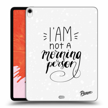 Picasee transparente Silikonhülle für Apple iPad Pro 12.9" 2018 (3. gen) - I am not a morning person