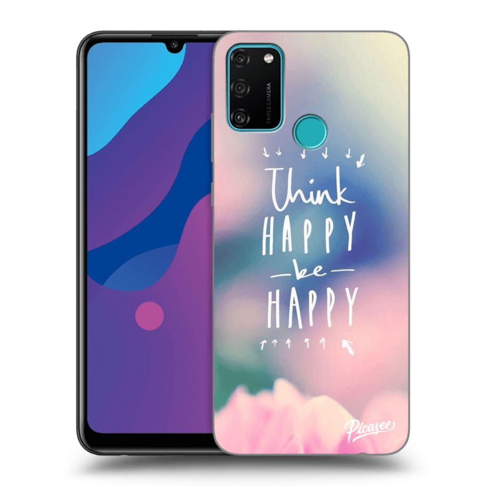 Picasee Honor 9A Hülle - Transparentes Silikon - Think happy be happy