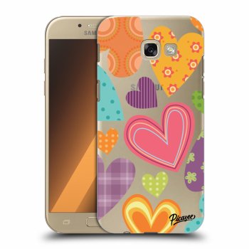 Picasee Samsung Galaxy A5 2017 A520F Hülle - Transparentes Silikon - Colored heart