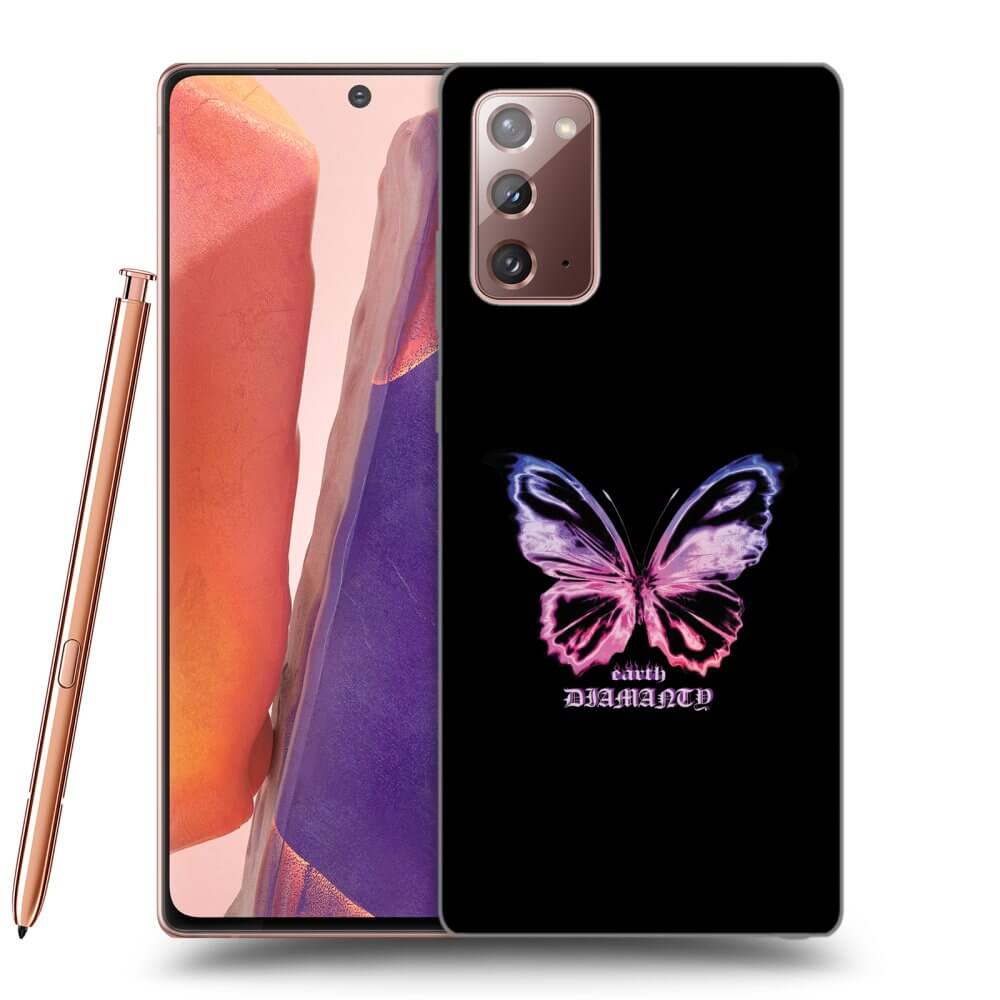 Picasee Samsung Galaxy Note 20 Hülle - Transparentes Silikon - Diamanty Purple