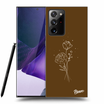 Hülle für Samsung Galaxy Note 20 Ultra - Brown flowers