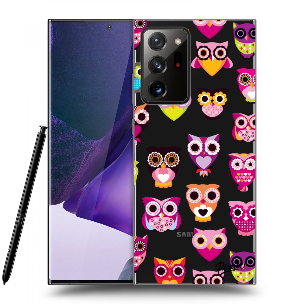 Picasee Samsung Galaxy Note 20 Ultra Hülle - Transparentes Silikon - Owls