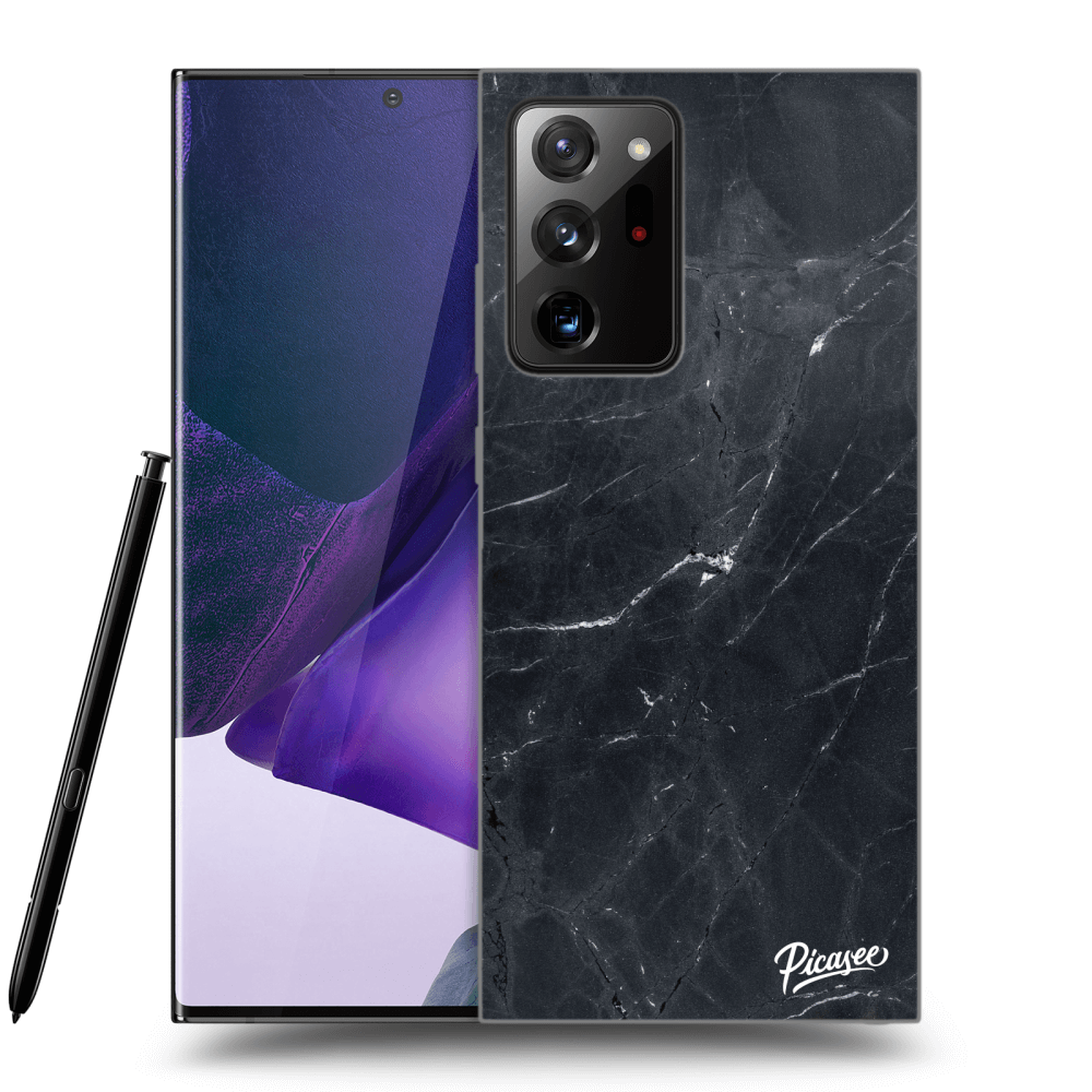Picasee Samsung Galaxy Note 20 Ultra Hülle - Transparentes Silikon - Black marble