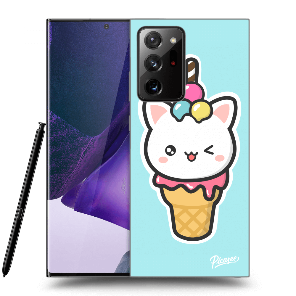 Picasee Samsung Galaxy Note 20 Ultra Hülle - Transparentes Silikon - Ice Cream Cat