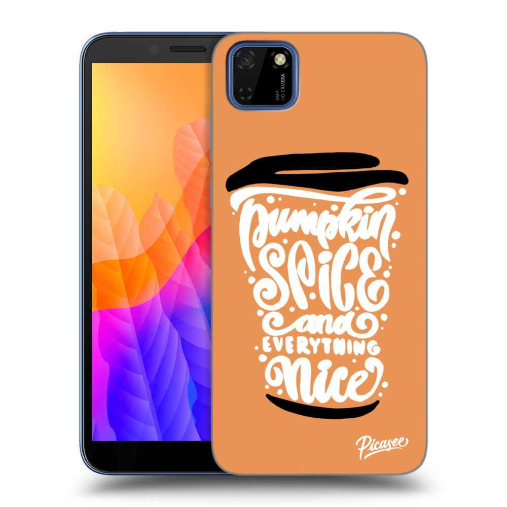 Picasee Huawei Y5P Hülle - Transparentes Silikon - Pumpkin coffee
