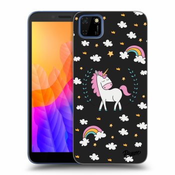 Picasee Huawei Y5P Hülle - Schwarzes Silikon - Unicorn star heaven