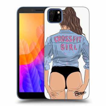 Picasee Huawei Y5P Hülle - Schwarzes Silikon - Crossfit girl - nickynellow