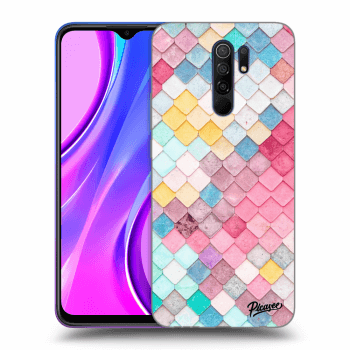 Picasee Xiaomi Redmi 9 Hülle - Transparentes Silikon - Colorful roof