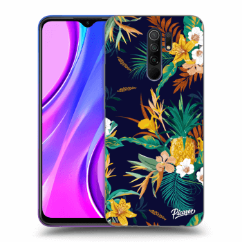 Picasee Xiaomi Redmi 9 Hülle - Schwarzes Silikon - Pineapple Color