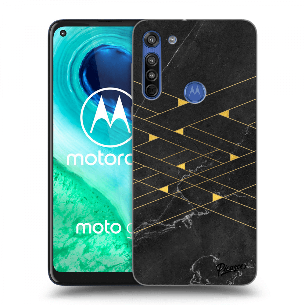 Picasee Motorola Moto G8 Hülle - Transparentes Silikon - Gold Minimal