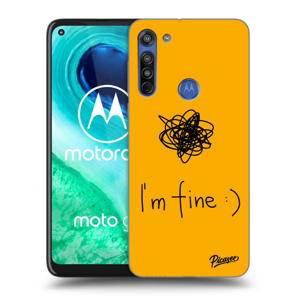 Picasee Motorola Moto G8 Hülle - Transparentes Silikon - I am fine