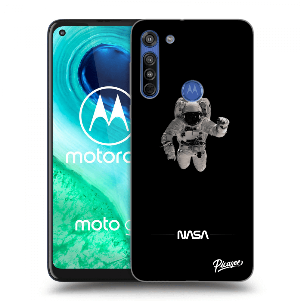 Picasee Motorola Moto G8 Hülle - Transparentes Silikon - Astronaut Minimal