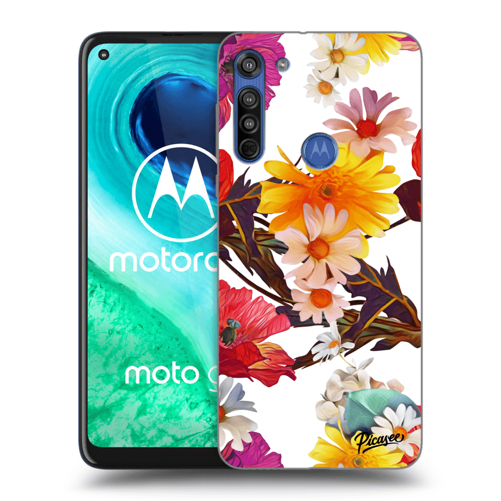 Picasee Motorola Moto G8 Hülle - Transparentes Silikon - Meadow
