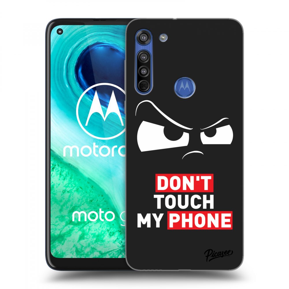 Picasee Motorola Moto G8 Hülle - Schwarzes Silikon - Cloudy Eye - Transparent