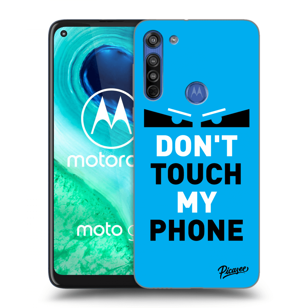 Picasee Motorola Moto G8 Hülle - Transparentes Silikon - Shadow Eye - Blue