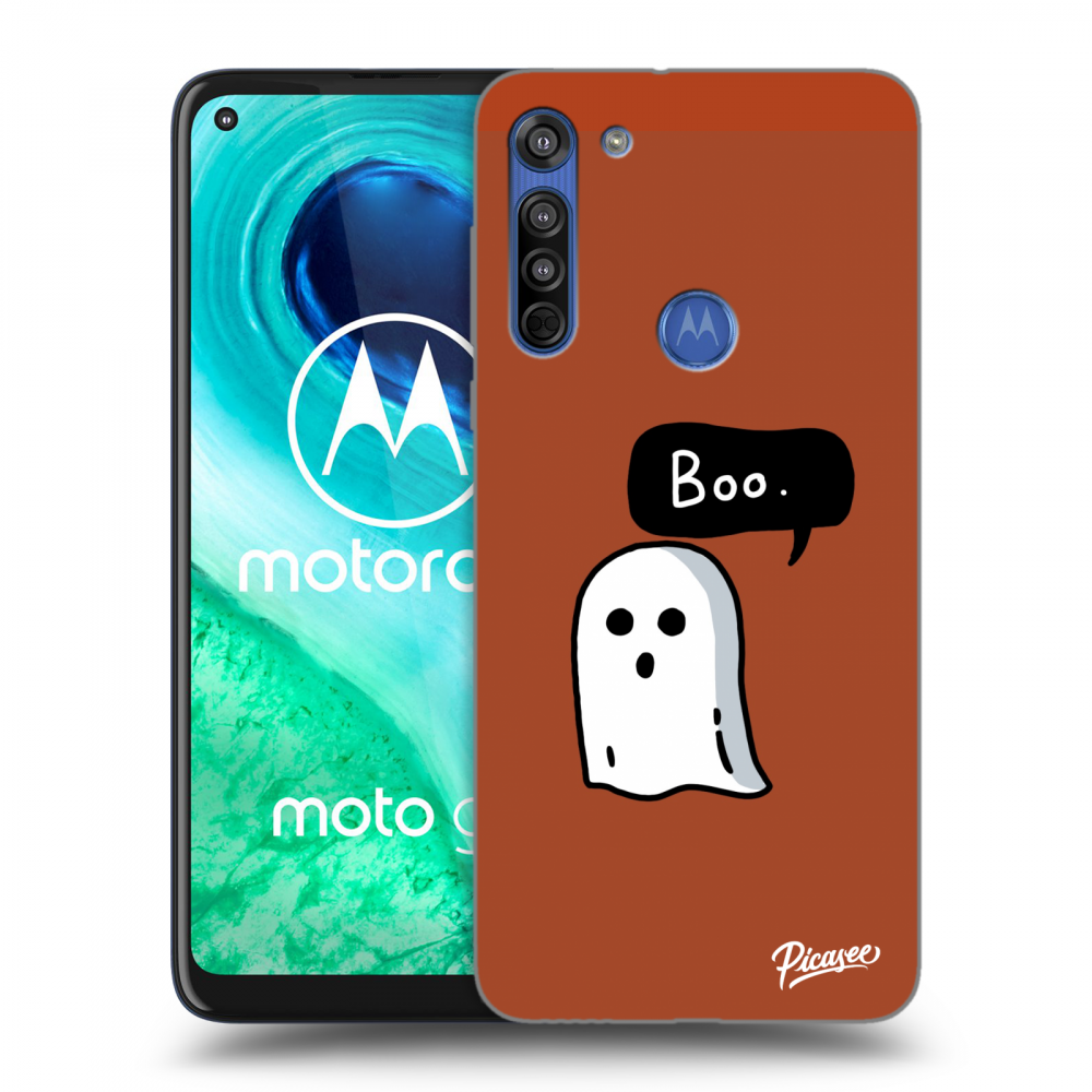 Picasee Motorola Moto G8 Hülle - Transparentes Silikon - Boo