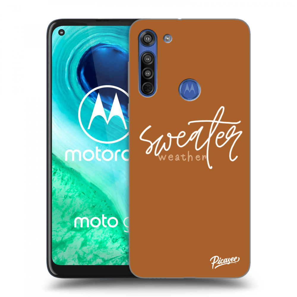 Picasee Motorola Moto G8 Hülle - Transparentes Silikon - Sweater weather