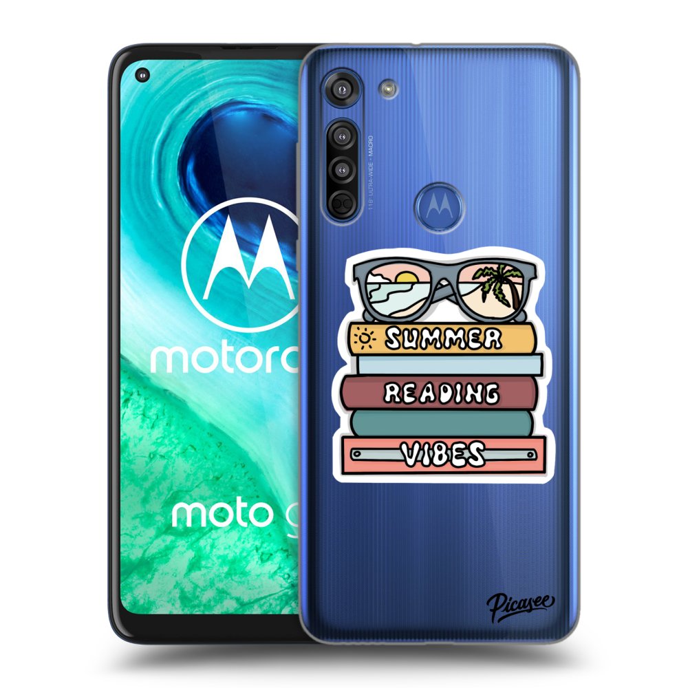 Picasee Motorola Moto G8 Hülle - Transparentes Silikon - Summer reading vibes