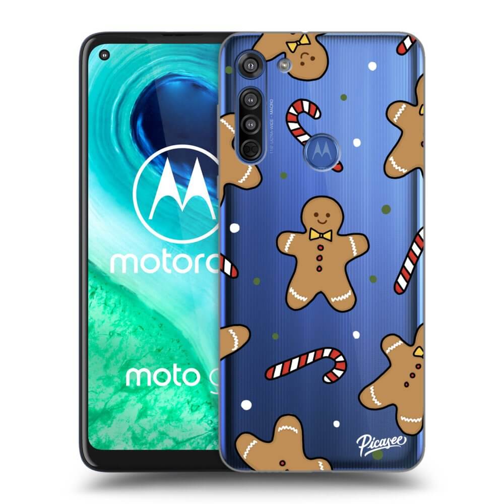 Picasee Motorola Moto G8 Hülle - Transparentes Silikon - Gingerbread