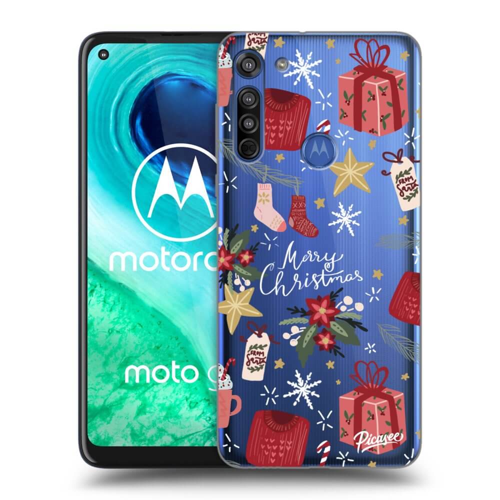 Picasee Motorola Moto G8 Hülle - Transparentes Silikon - Christmas
