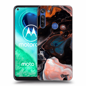 Picasee Motorola Moto G8 Hülle - Transparentes Silikon - Cream