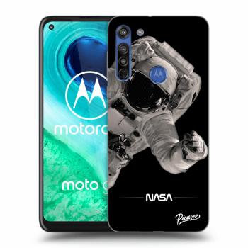 Picasee Motorola Moto G8 Hülle - Schwarzes Silikon - Astronaut Big