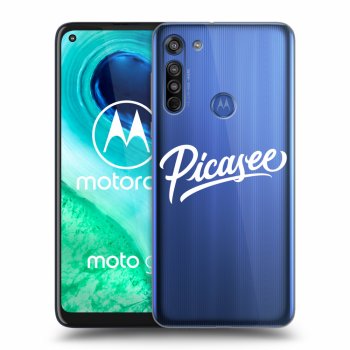 Picasee Motorola Moto G8 Hülle - Transparentes Silikon - Picasee - White