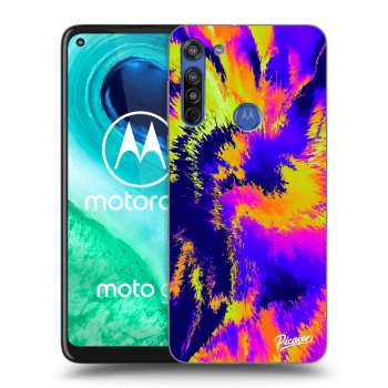 Picasee Motorola Moto G8 Hülle - Transparentes Silikon - Burn