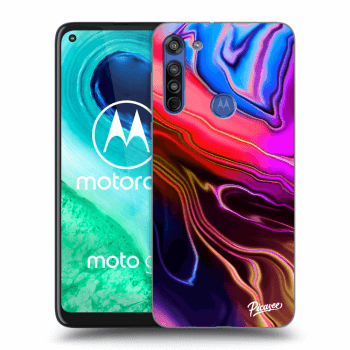 Picasee Motorola Moto G8 Hülle - Transparentes Silikon - Electric