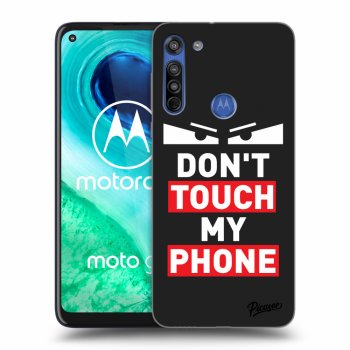 Picasee Motorola Moto G8 Hülle - Schwarzes Silikon - Shadow Eye - Transparent