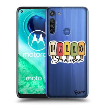 Picasee Motorola Moto G8 Hülle - Transparentes Silikon - Ice Cream
