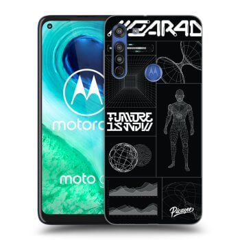Picasee Motorola Moto G8 Hülle - Transparentes Silikon - BLACK BODY