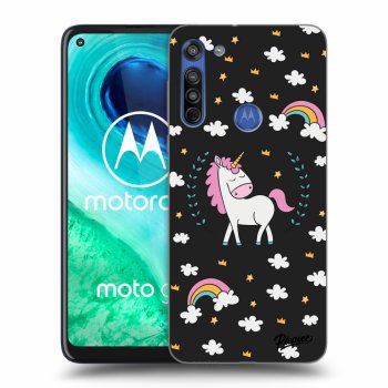 Picasee Motorola Moto G8 Hülle - Schwarzes Silikon - Unicorn star heaven