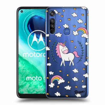 Hülle für Motorola Moto G8 - Einhorn Sternenhimmel