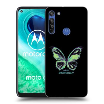 Picasee Motorola Moto G8 Hülle - Transparentes Silikon - Diamanty Blue