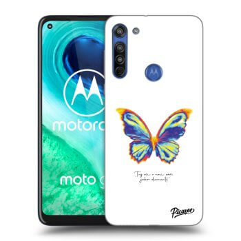 Picasee Motorola Moto G8 Hülle - Transparentes Silikon - Diamanty White