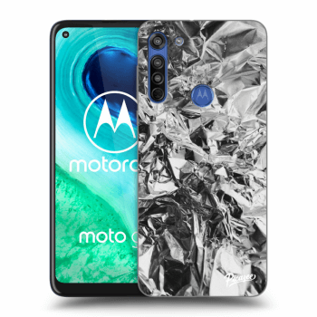 Picasee Motorola Moto G8 Hülle - Transparentes Silikon - Chrome