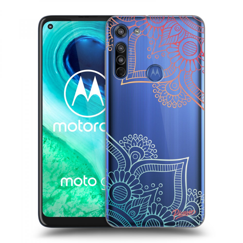 Picasee Motorola Moto G8 Hülle - Transparentes Silikon - Flowers pattern