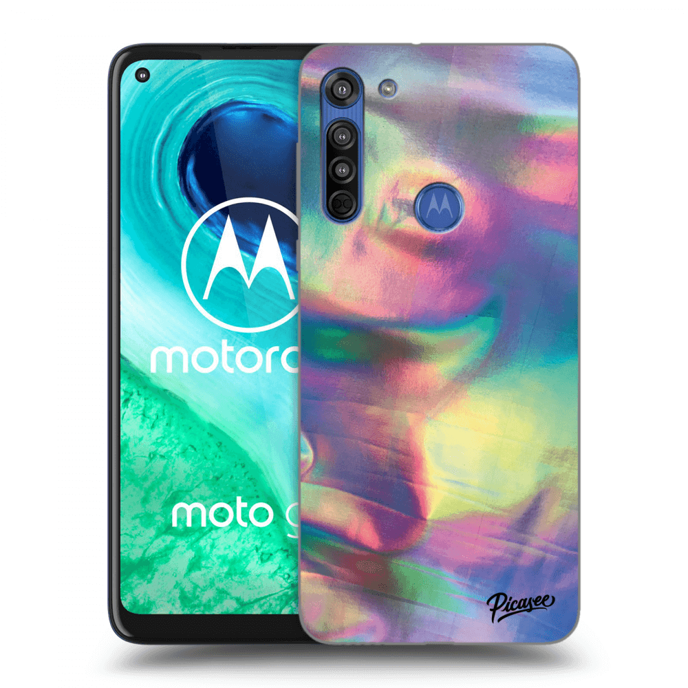 Picasee Motorola Moto G8 Hülle - Transparentes Silikon - Holo