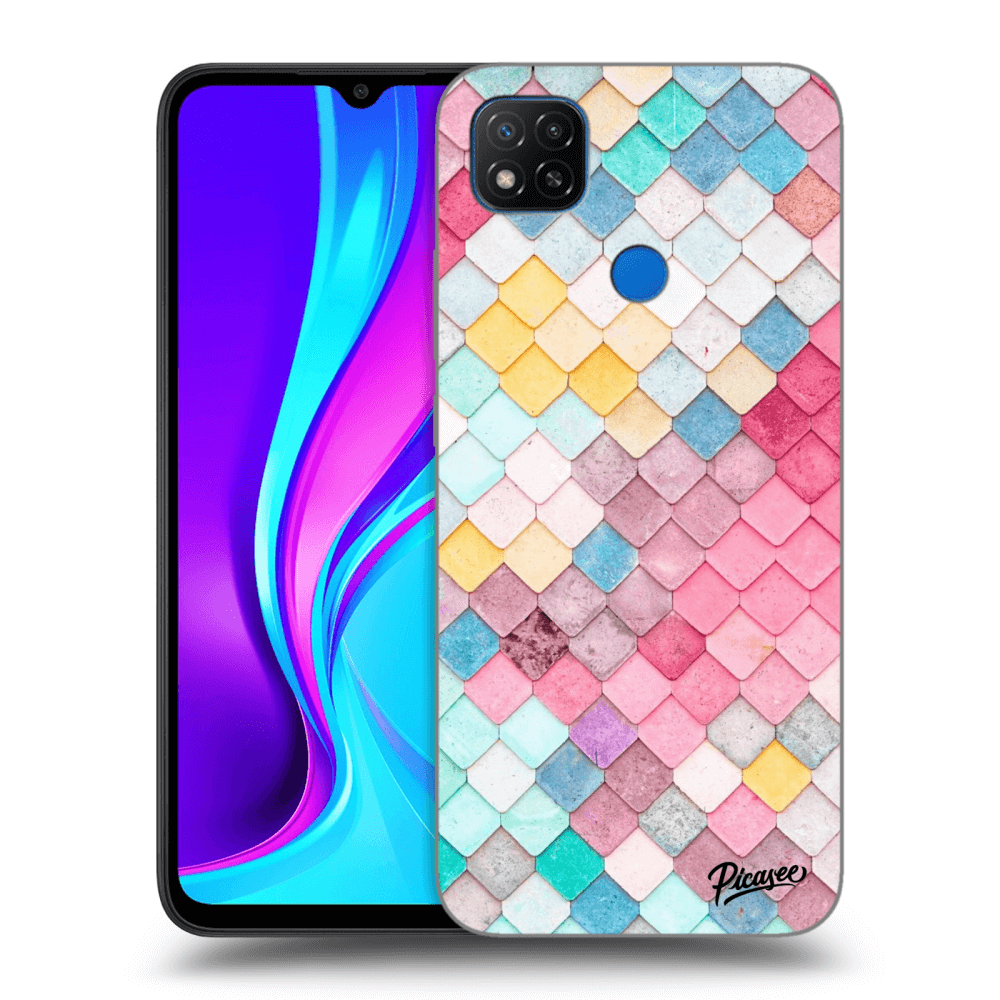 Picasee Xiaomi Redmi 9C Hülle - Transparentes Silikon - Colorful roof