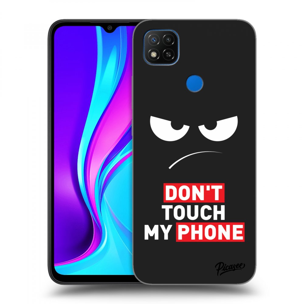 Picasee Xiaomi Redmi 9C Hülle - Schwarzes Silikon - Angry Eyes - Transparent