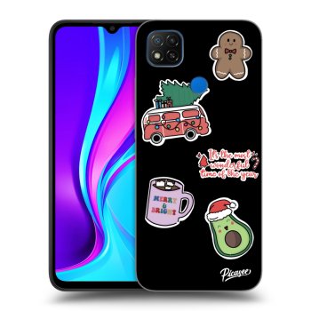 Hülle für Xiaomi Redmi 9C - Christmas Stickers