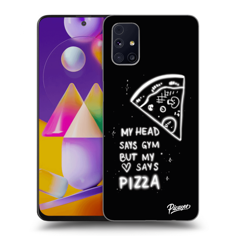 Picasee Samsung Galaxy M31s Hülle - Transparentes Silikon - Pizza