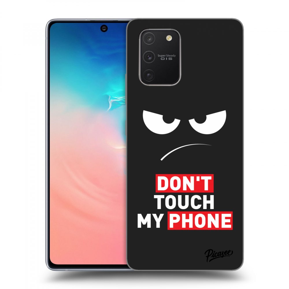 Picasee Samsung Galaxy S10 Lite Hülle - Schwarzes Silikon - Angry Eyes - Transparent