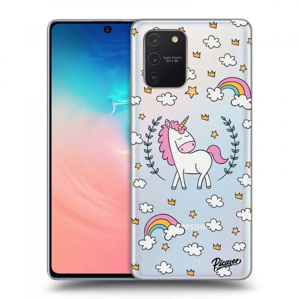 Picasee Samsung Galaxy S10 Lite Hülle - Transparentes Silikon - Unicorn star heaven