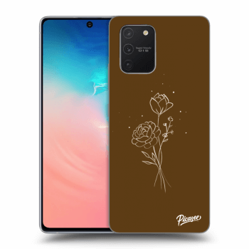 Picasee Samsung Galaxy S10 Lite Hülle - Transparentes Silikon - Brown flowers