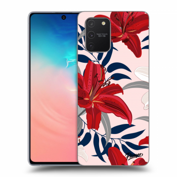 Picasee Samsung Galaxy S10 Lite Hülle - Transparentes Silikon - Red Lily